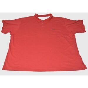 Columbia PFG Men Polo Shirt Size 5X Red Fishing Camping Hiking Outdoor -Flaws-